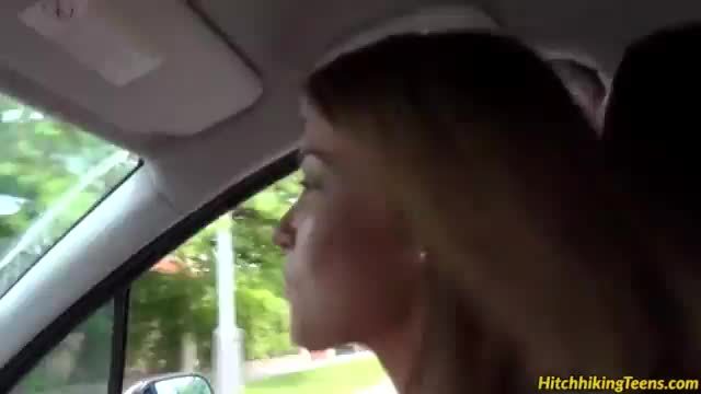 Beautiful babe hitchhikes and gets her pussy pounded hard
